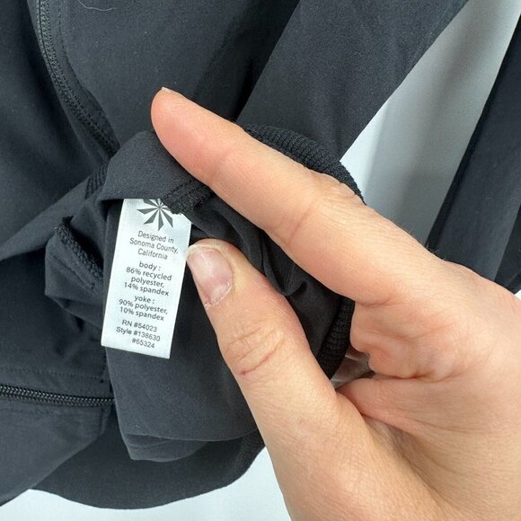 Athleta Womens Jacket Small La Breezy Bomber Jacket Black Style Lightweight Zip - Picture 9 of 13